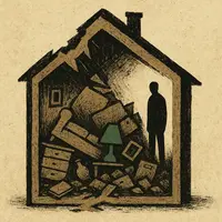 Dallas apartment interior for rent with cluttered belongings highlighting housing challenges for sex offenders